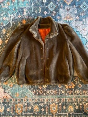 Vintage Brown Fur Teddy Jacket
